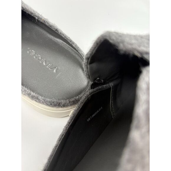 Vince Blair Mule Shoes Women’s Size 7.5 | Gray Wool Slip-On Sneakers - Picture 4 of 4